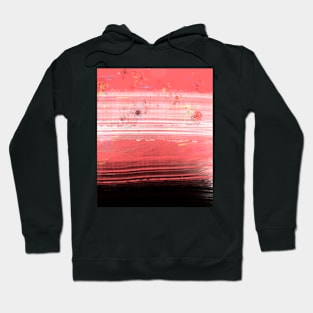 Abstract Landscape Red Black Hoodie